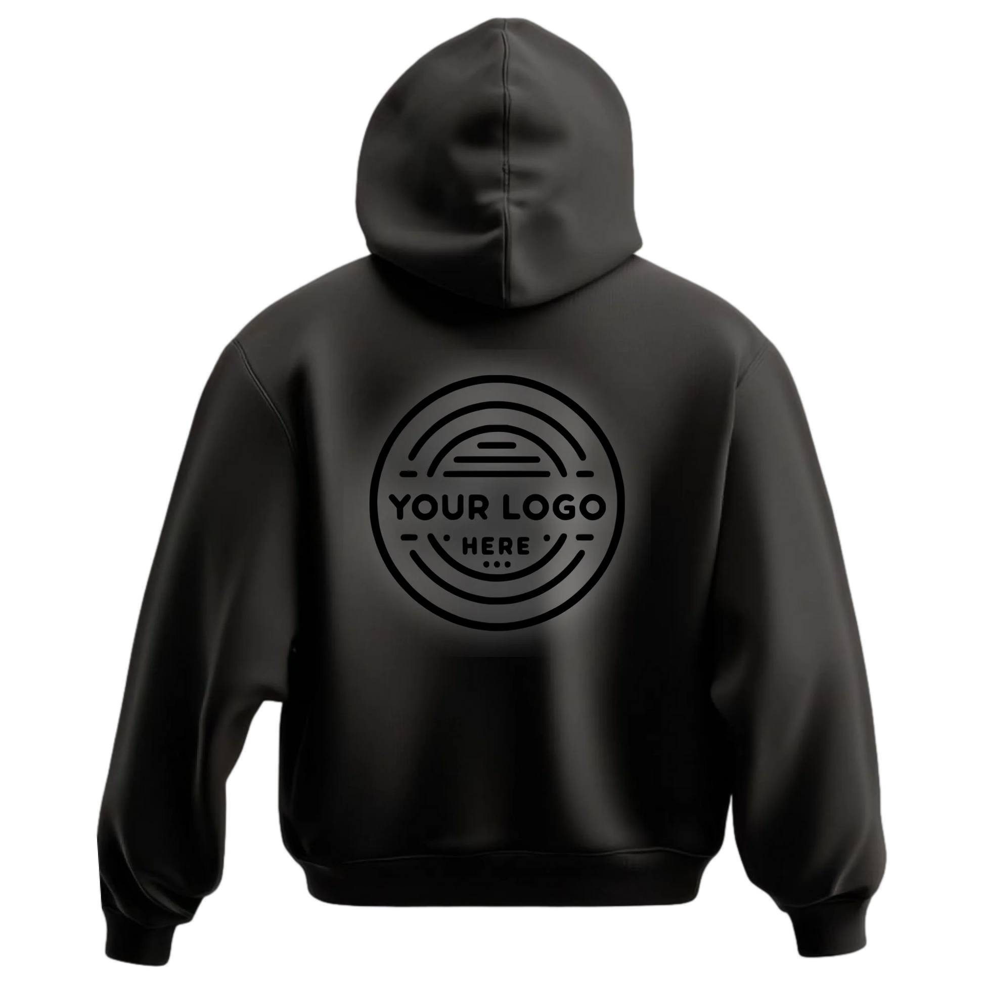 Imprint Mockup Blanks - Black Hoodie Back