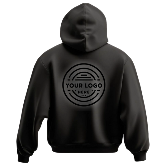Imprint Mockup Blanks - Black Hoodie Back