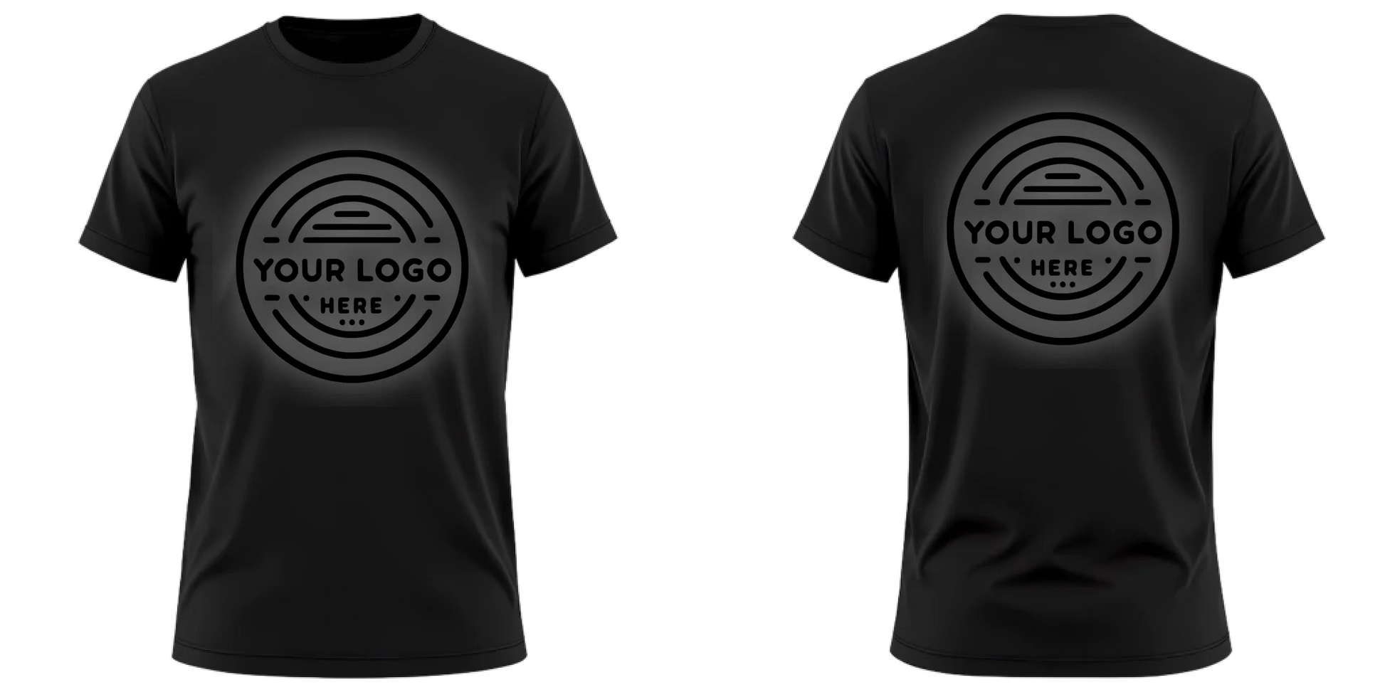 Imprint Mockup Blanks - Black Shirt Front and Back